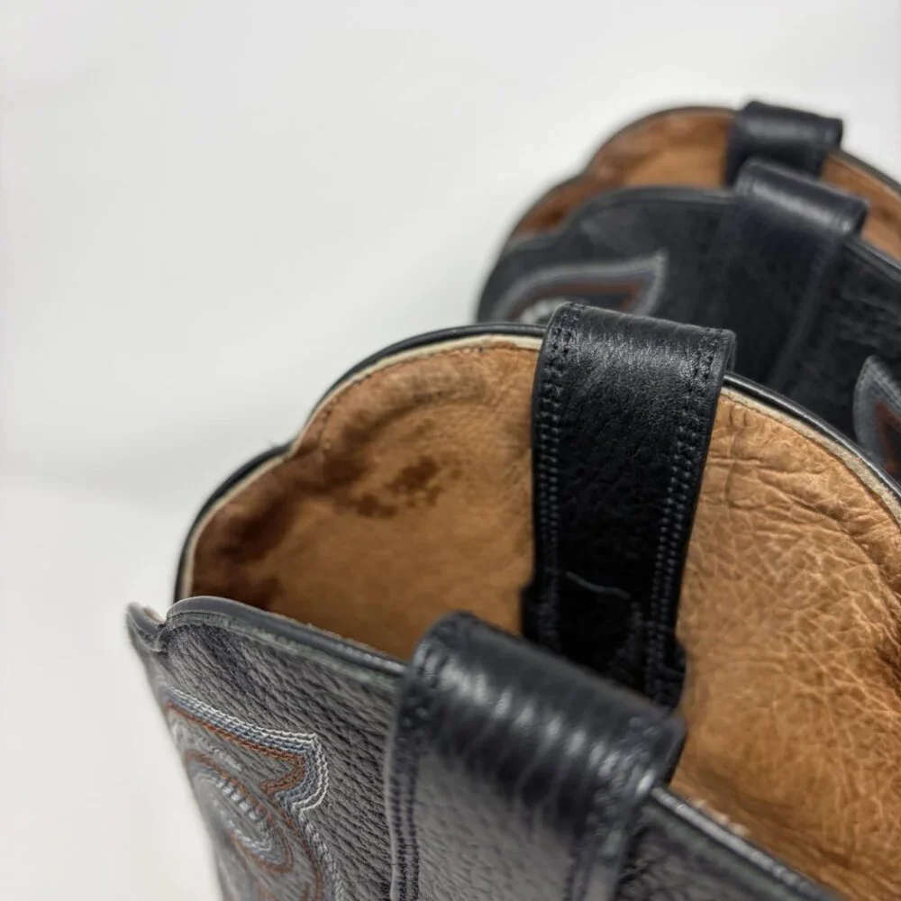 Ariat Black Western Cowboy Boots with Brown Accents - Picture 5 of 11